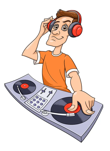 DJ muziek afspelen — Stockvector