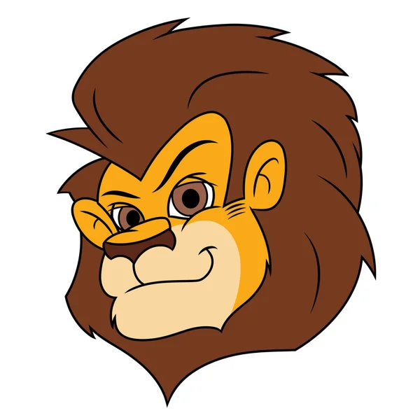 Tête de lion souriante 2 — Image vectorielle