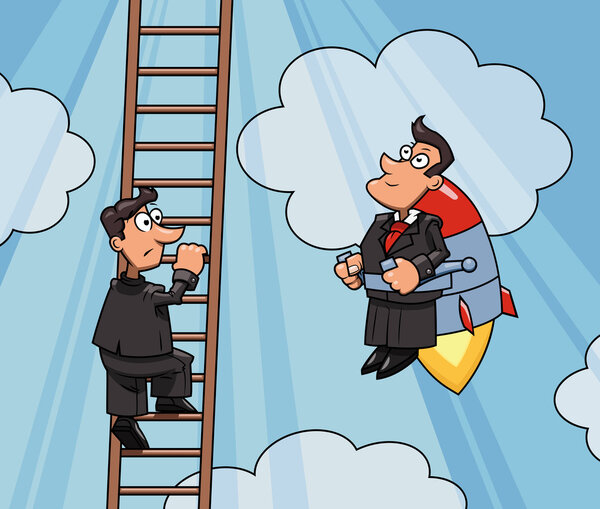 Business jet flight to success