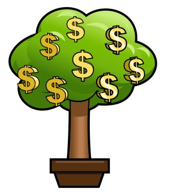 Dolar parlayan ile para ağacı