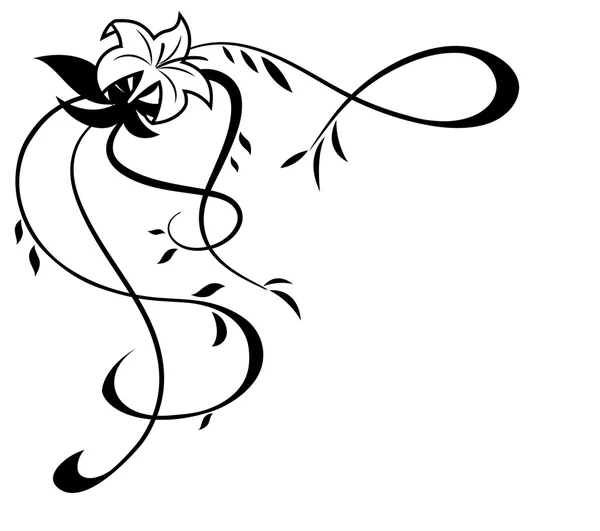 Lily çiçekler siyah siluet