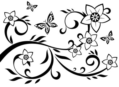 Soyut çiçek şekil 10