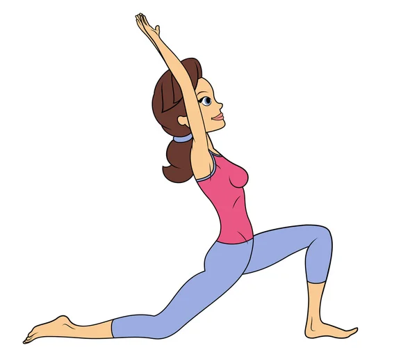 Fitness žena dělá cvičení 3 — Stockový vektor
