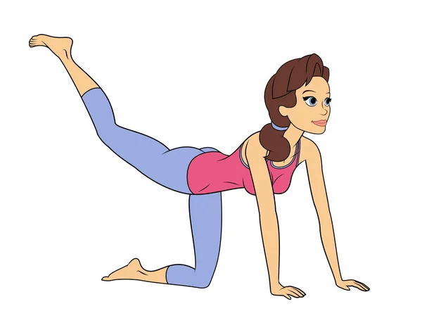 Fitness mujer está haciendo ejercicio 5 — Vector de stock