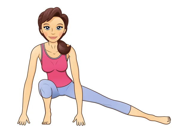 Fitness žena dělá cvičení 8 — Stockový vektor