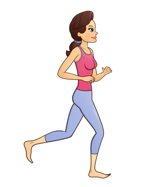 健身女人慢跑 2 — 图库矢量图片