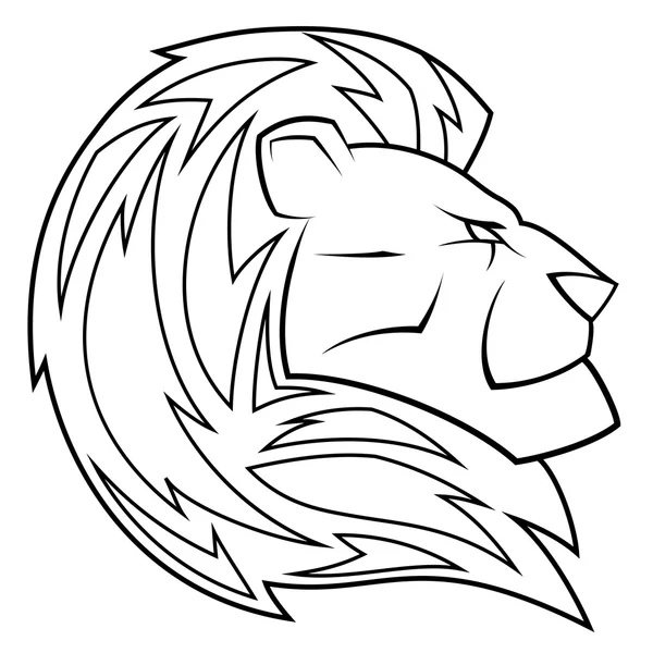 Leeuwenkop vector illustratie — Stockvector