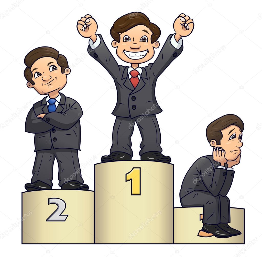 Businessmen are standing on pedestal 2