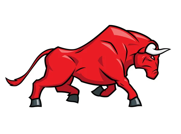 Angry bull running 2 — Stock Vector