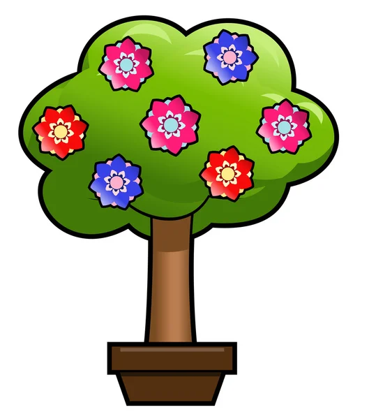 Blumenbaum — Stockvektor
