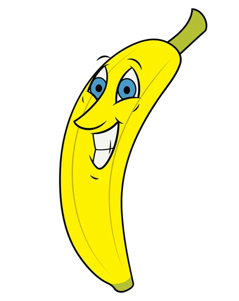 Banana sorridente — Vetor de Stock