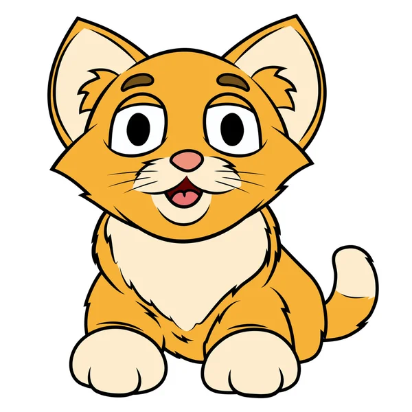 Sonriente gatito — Vector de stock