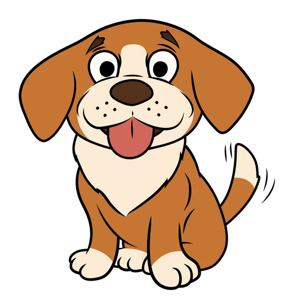 Smiling little puppy — Stock Vector