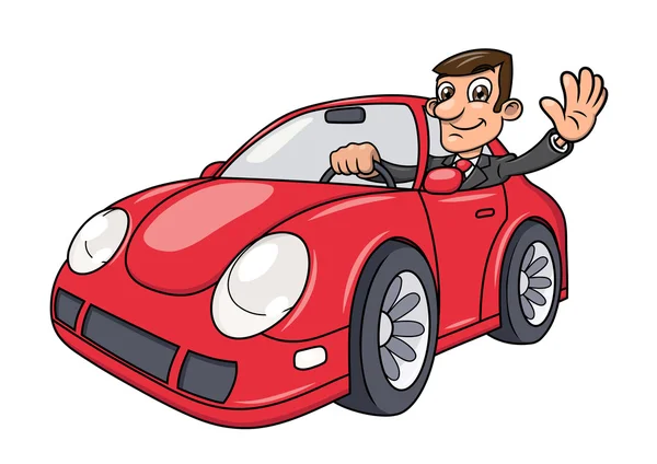 Empresario de conducción de coches 4 — Vector de stock