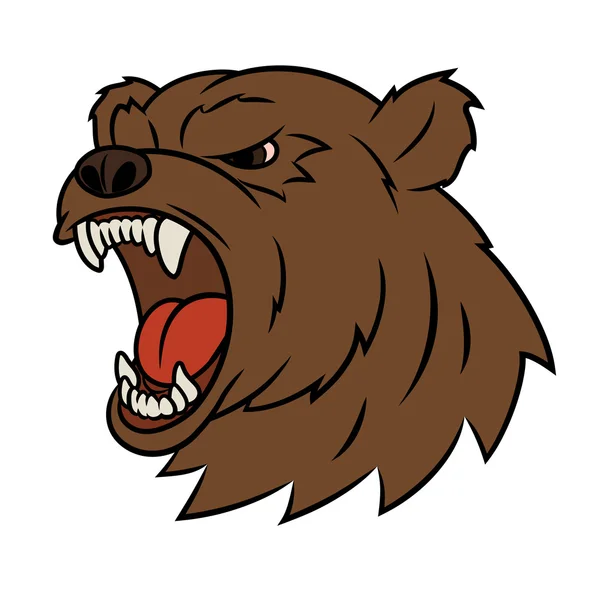 Boos bear hoofd 2 — Stockvector
