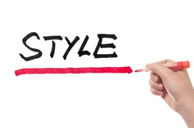 Beyaz tahta üzerinde tarzı kelime