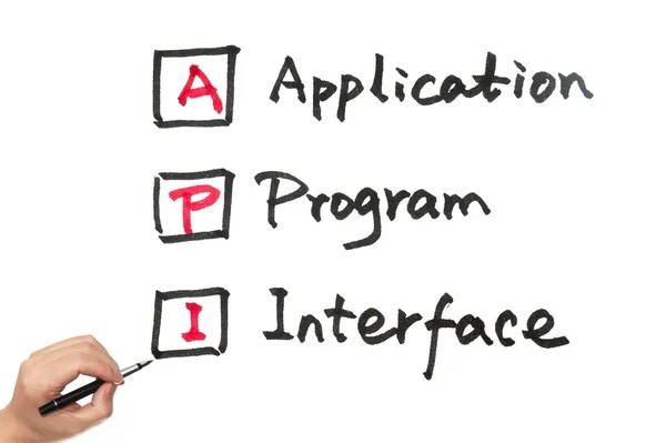 API - Interfejs programu aplikacji — Zdjęcie stockowe