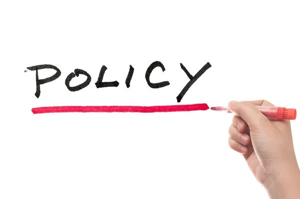 Policy word — Stock Photo, Image