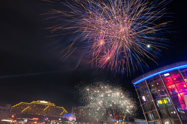 Fireworks in darling harbour