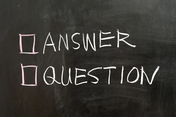 Answer or question Stock Image