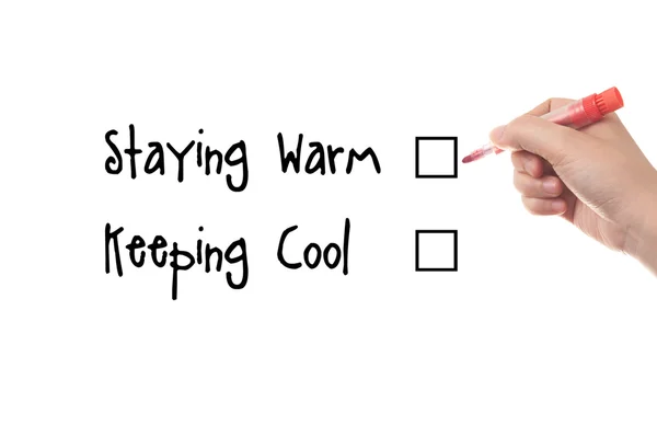 Warm bleiben und kühlen — Stockfoto
