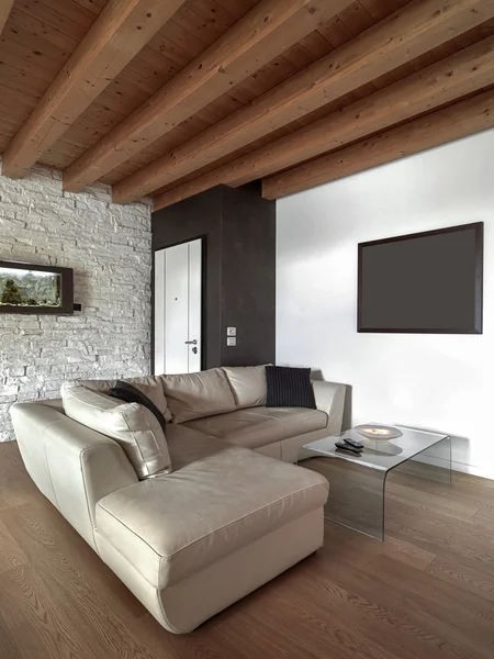 Interiör bild av ett modernt vardagsrum — Stockfoto