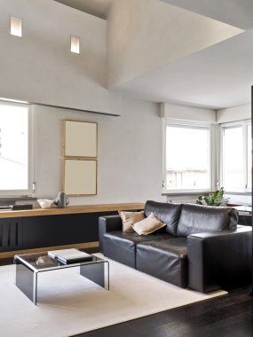 modern bir oturma odası iç görünüm