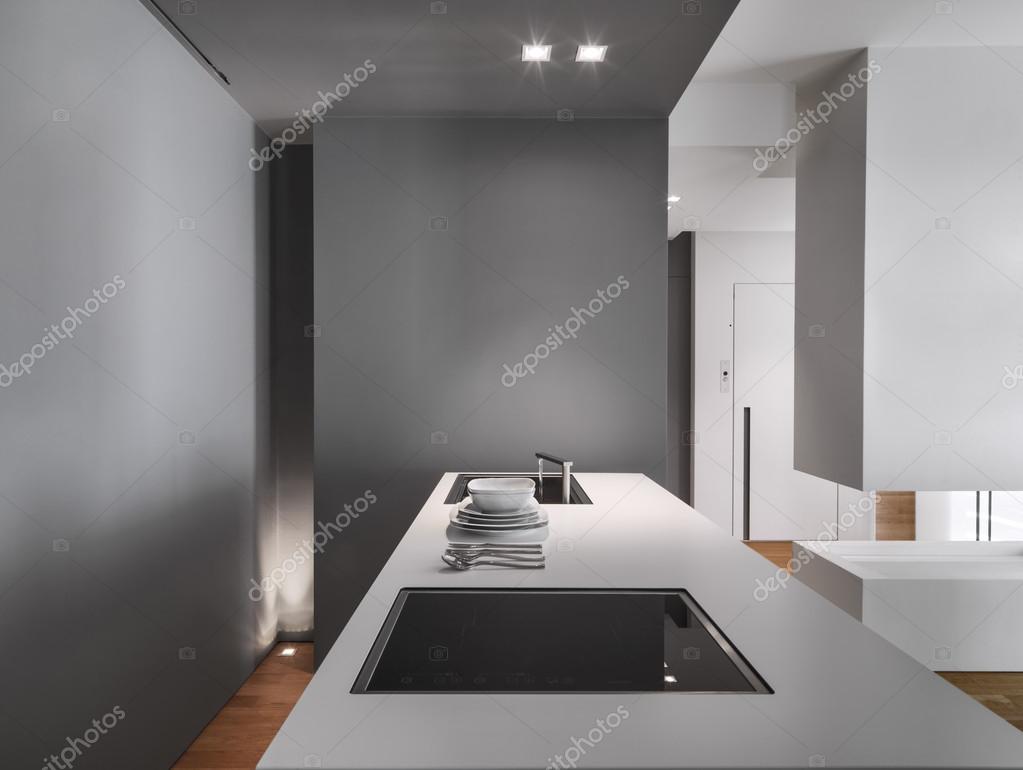 Vista Interior De Uma Ilha De Cozinha Moderna Stock Photo Vista Interior De Uma Ilha De Cozinha Moderna Stock Photo