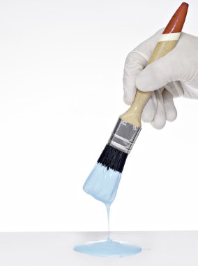 beyaz zemin üzerine Boya fırçaları