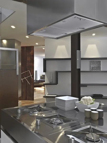 Interiors view of a modern kitchen — Stock Photo, Image