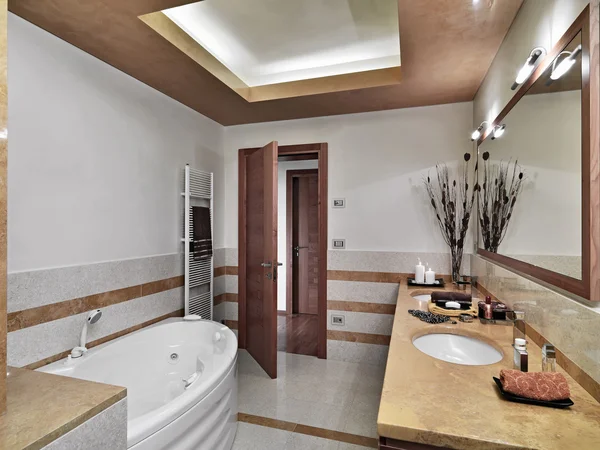 Vista interior del baño moderno — Foto de Stock