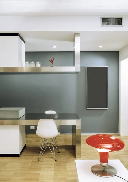 Detail of kitchen island in modern kitchen — Stock Photo, Image