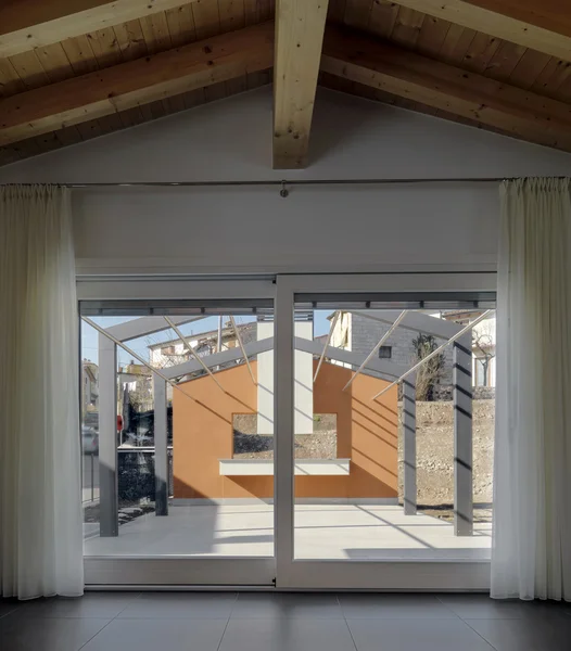 Interior of aparrtment overlooking on the terrace — Stock Photo, Image