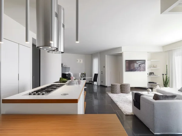 Internal view of a modern kitchen — Stock Photo, Image