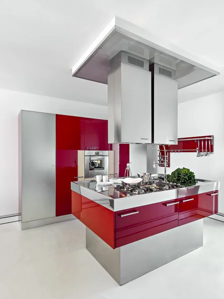 Moderní kuchyňský ostrůvek — Stock fotografie
