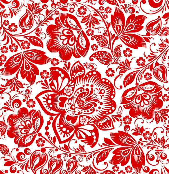 Motif floral sans couture stylisé — Image vectorielle