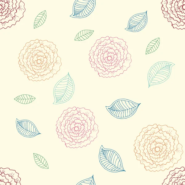 Cute rose seamless pattern — Stock Vector