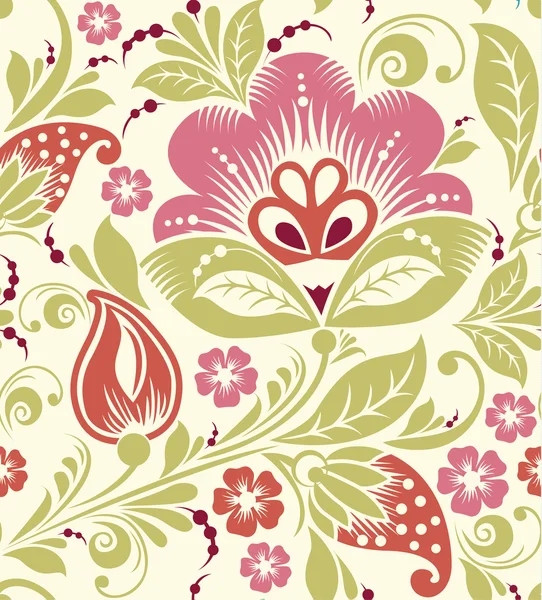 Printemps Été floral motif sans couture — Image vectorielle