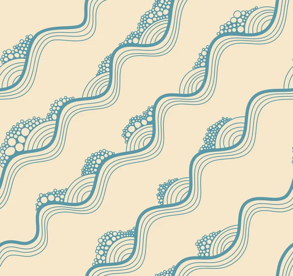 Vecteur dessiné à la main vagues et bulles texture hipster — Image vectorielle