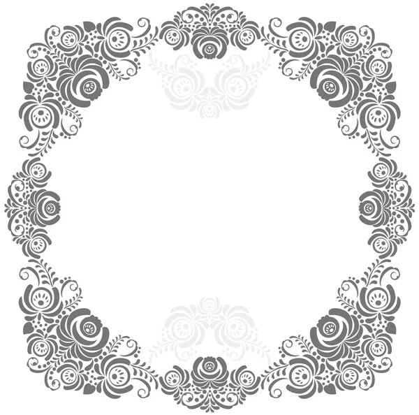 Grijze en witte vintage frame — Stockvector