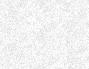 gzhel tarzı gri çiçek tekstil vektör seamless modeli