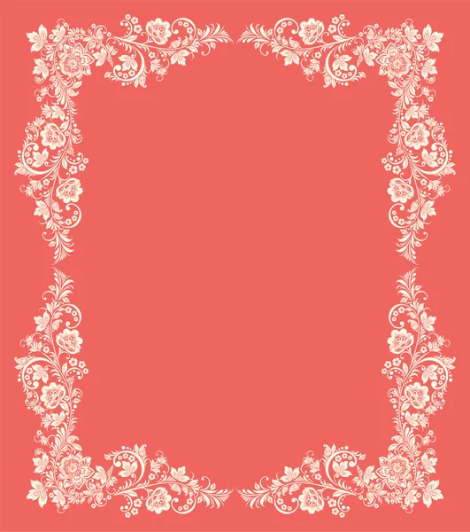 Elegante decoratieve Chochloma briefkaart frame — Stockvector