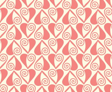 Stilize kalpleri ile Seamless modeli. Romantik arka plan Sevgililer günü