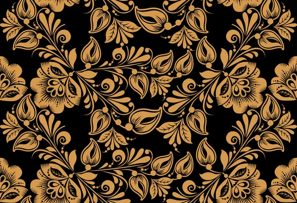 Elegante patrón floral sin costura — Vector de stock