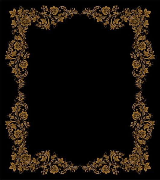 Elegante decoratieve Chochloma briefkaart frame — Stockvector