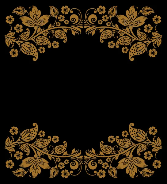 Elegante decoratieve Chochloma briefkaart frame — Stockvector