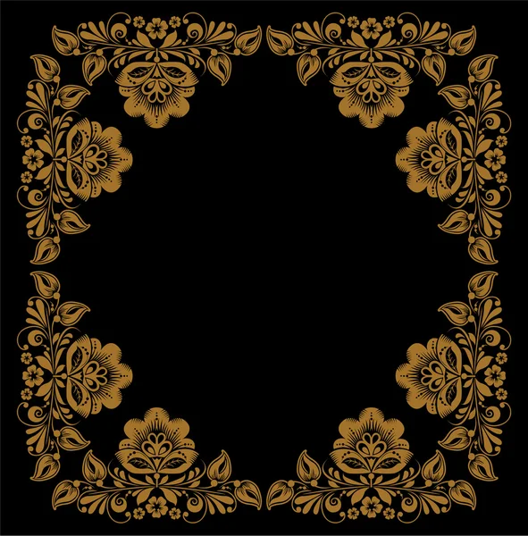 Fond vectoriel de motif floral avec ornement de fleurs russes traditionnelles.Khokhloma . — Image vectorielle