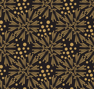 Altın süslü vektör seamless modeli. Muhteşem soyut kumaş doku