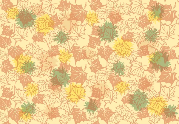Güz yapraklı pürüzsüz desen retro tarzında.