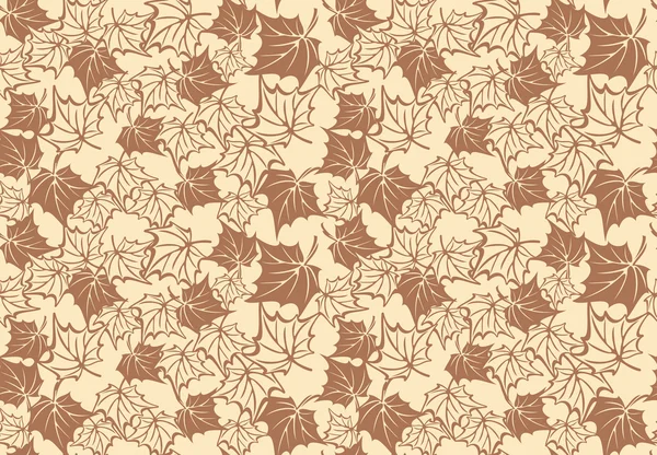 Seamless pattern with autumn maple leaves. Vector illustration. — Stock Vector